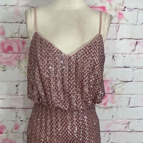 Vince camuto pink Sequin Blouson Sheath Dress - Picture 7 of 15